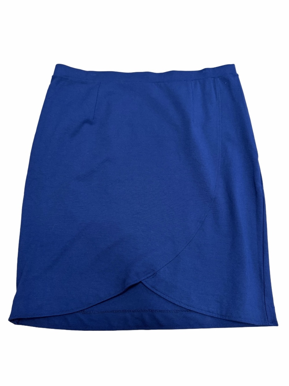 Maurices XL Dark Blue Tulip Wrap Pencil Skirt Pull On Stretch Career Office
